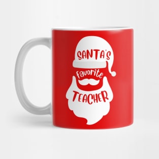 Santa's Favorite Teacher - Christmas Hat Mug